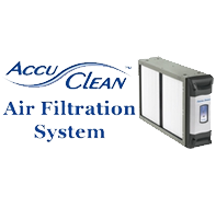 A picture of the accy clean air filtration system logo.